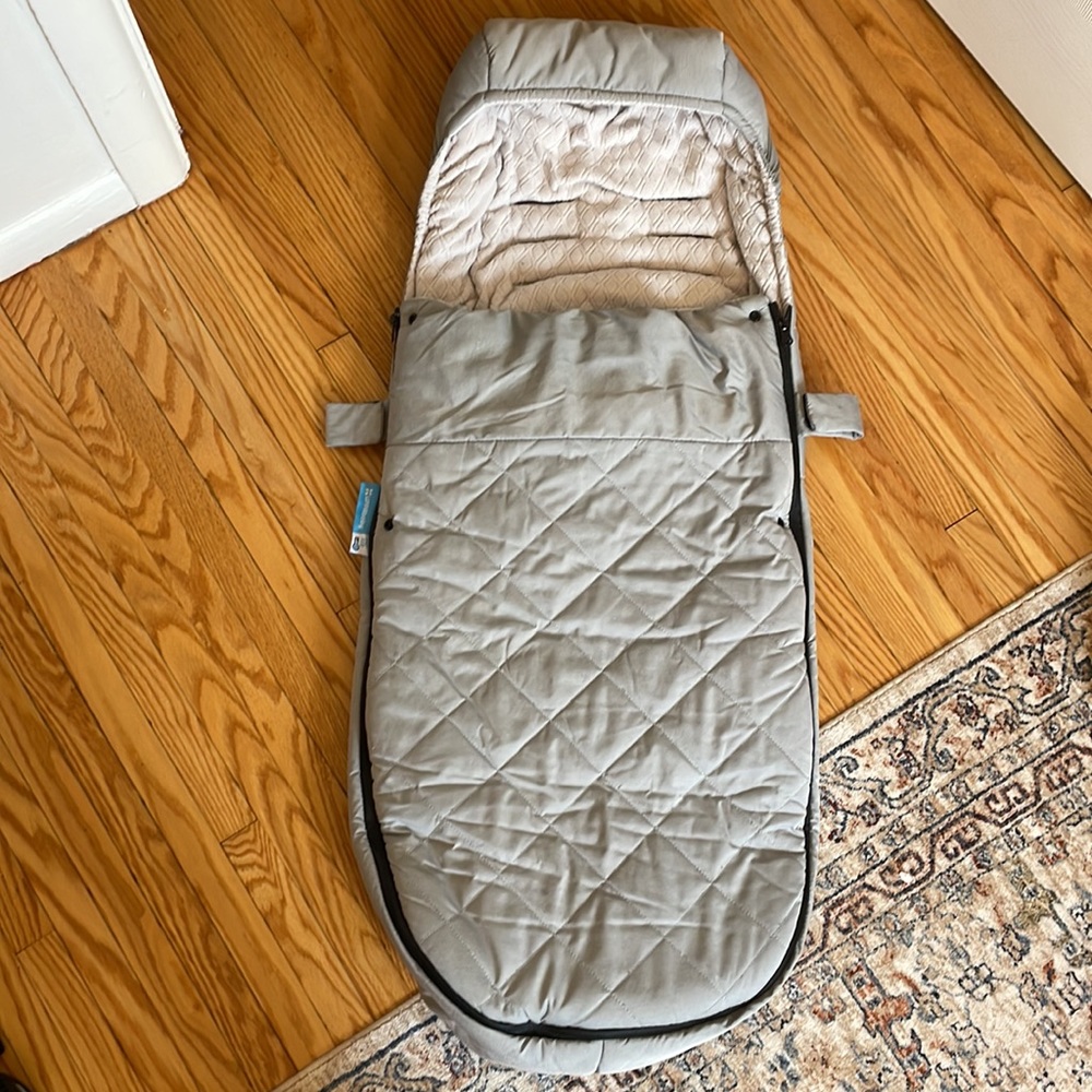 CozyGanoosh Gray Stroller foot warmer with Black Accents